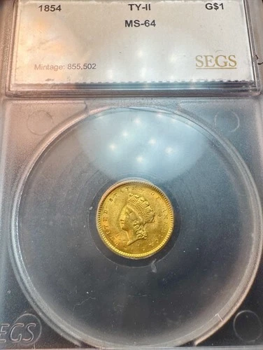 1854 TYPE 2 GOLD LIBERTY! SOLID GEMBU++++ MEGA RARITY! BIG MONEY COIN NR #64431