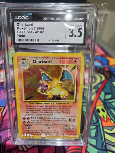 Charizard graded CGC 3.5 for sale on eBay