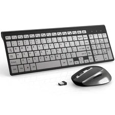 Wireless Keyboard Mouse J Sleek and Ergonomic 2.4G Wireless Keyboard and Mous...