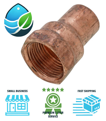 3/4" Wrot Fitting x Female FTG Copper Street Adapter for Plumbing & Irrigation