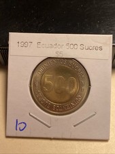 1997 Ecuador 500 Sucres BU Free Shipping