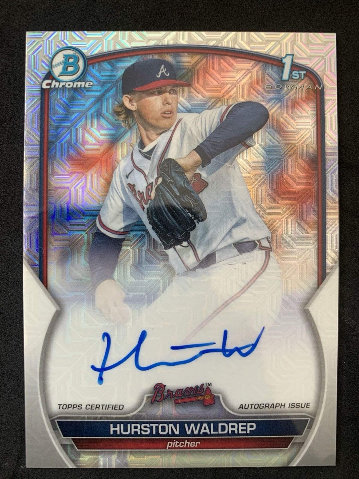 2023 Bowman Draft Chrome Hurston Waldrep Auto Hta /150 #CDAHWA