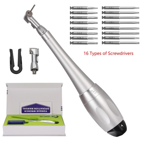 Dental Torque Wrench Universal Implant Kit Wrench Contra Angle & 16 Drivers 2C - Picture 25 of 44
