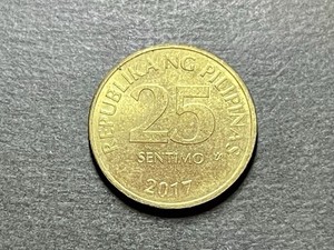 Philippines 🇵🇭 25 sentimos • 2017 - KM#271a - 20mm -We Combine Shipping!