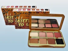TOO FACED KITTY LIKES TO SCRATCH ON THE FLY EYESHADOW PALETTE BOXED LOT OF 2