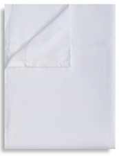 Flat Sheet 81x96 Soft Breathable Microfiber Top Bed Sheets, White, 1 Pack