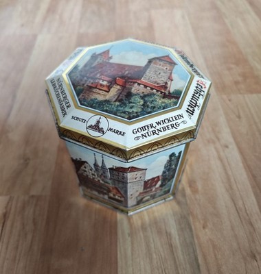 Old Tin Gottfried Wicklein Nuremberg - Empty - Collectors Tin -