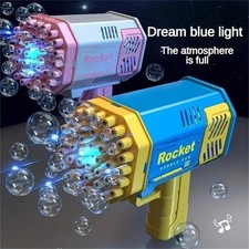 Rocket Bubble Blaster – 40-Hole Automatic Gun (No Bubble Water)