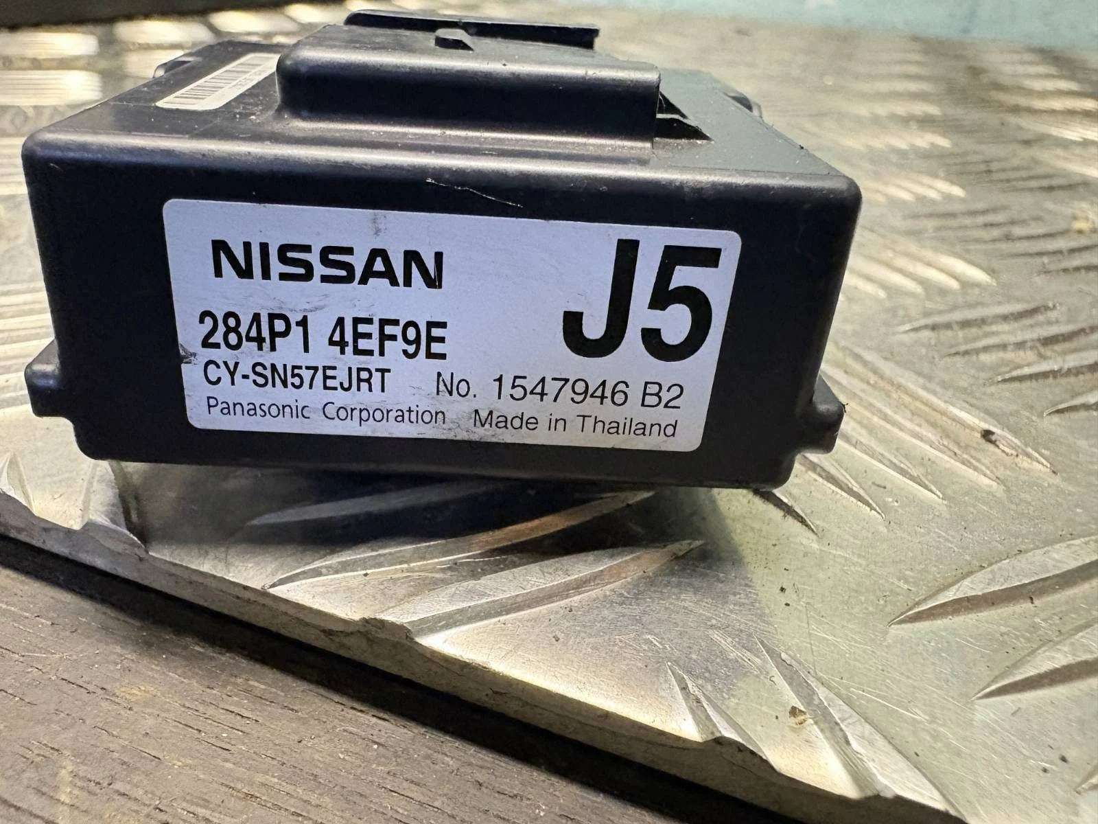 Actual Nissan 284P1-4EF9E Panasonic CY-SN57EJRT identification label