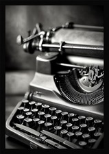 Moody Vintage Typewriter Framed Wall Art Poster Canvas Print Picture thumbnail