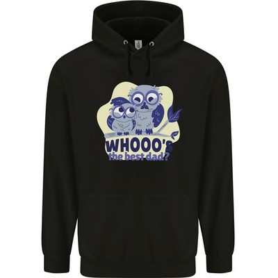 Whoos The Best Dad Lustig Vatertag Eule Herren 80% Baumwolle Kapuzen