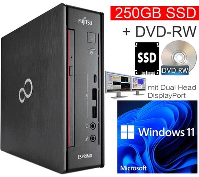 MINI PC Q957 INTEL I3-7G 8GB DDR4 250GB M.2 SSD DVD-RW USB-C WINDOWS 11 DVD-250