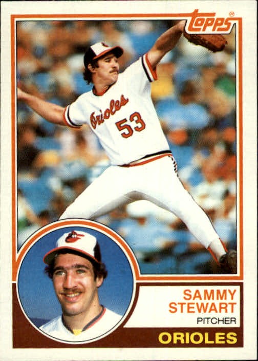 1983 Topps #347 Sammy Stewart - BB