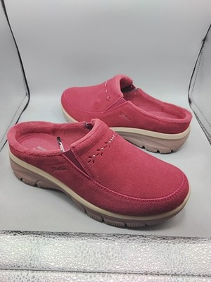 Skechers Easy Going Autumn Sweetheart Studded Suede Clogs 8,5W  Dark Red   UP
