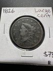 1826 Large Cent Matron Head Coin  — photo 1