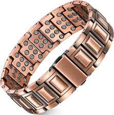 Copper Bracelet for Men, Mens 6X Strength Magnetic Bracelet