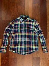 Polo Ralph Lauren Plaid Cotton Dress Shirt Youth L 14-16 