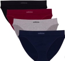Pick M/L/XXL - adidas Women Seamless Bikini 4-Pack Lightweight Stretch Underwear