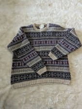 Eddie Bauer Fair Isle Wool Blend Knit Crewnec...