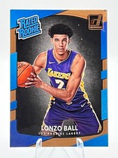 Lonzo Ball 2017-18 Donruss Rated Rookie Card, LAKERS. rookie card picture