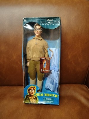 2000 Mattel Disney Atlantis Milo Thatch 12  Doll  w/ 2 Outfits NIB- Damaged Box
