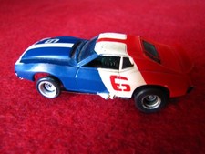 Red White Blue AFX AMC 6 Javelin 1:64 Slot Car w/Magnatraction Chassis