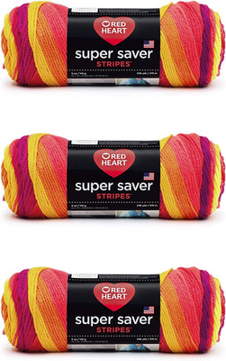 Super Saver Yarn, 3 Pack, Fruity Stripe 3 Count