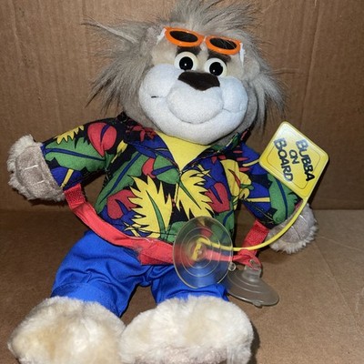 1998 Tyco 13'' Bubba On Board Real Talkin' Plush Bear Doll WORKS Hawaiian Shirt