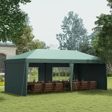 10' x 20' Outdoor Gazebo Canopy Wedding Party Tent with 4 Removable Sidewalls