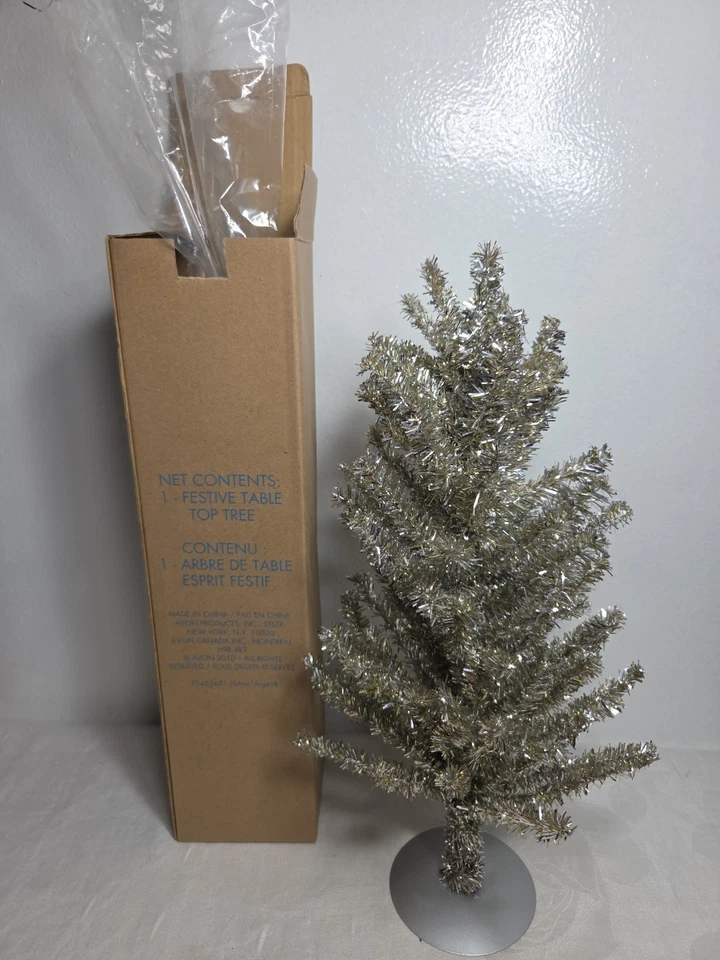 2010 Avon Tinsel Festive Table Top Tree 15" - Image 3 of 4