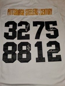Players of the Century Pittsburgh Steelers White/Black Football Jersey Harris