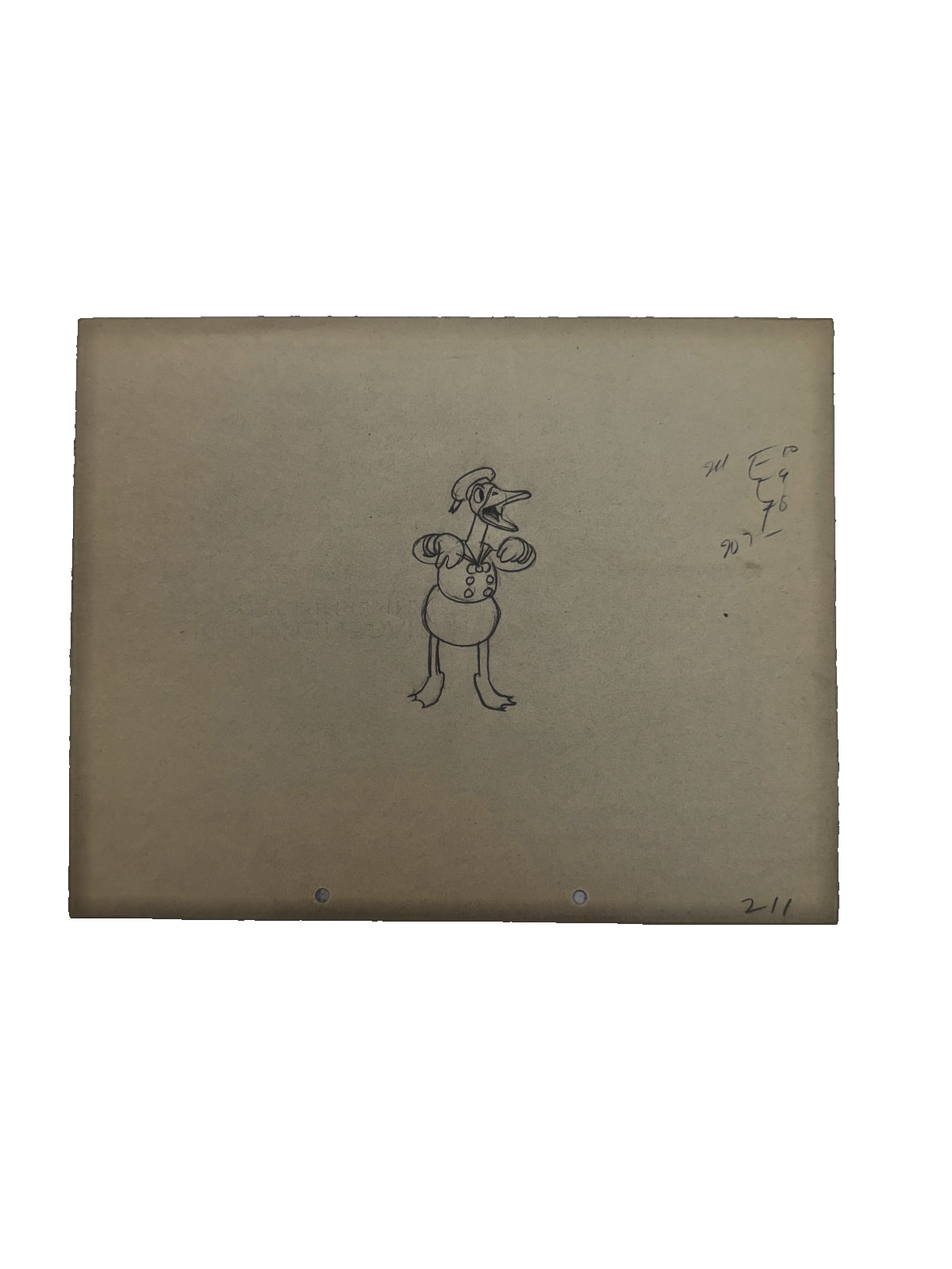 Disney Donald Duck Original Production Drawing from Orphan's Benefit 1934