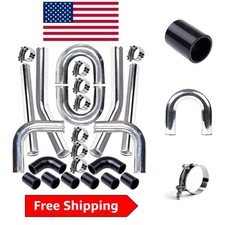 Complete 3 Intercooler Piping Kit - 8pc Turbocharged U-pipe Set With Silicone Complete 3 Intercooler Piping Kit - 8pc Turbocharged U-pipe Set With Silicone