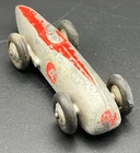 DINKY TOYS RACING CAR 23A (MG MAGIC MIDGET) SILVER/RED DIECAST VINTAGE 1946-52