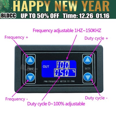 XY-PWM Signal Generator PWM Pulse Frequency Cycle Adjustable Module LCD Display