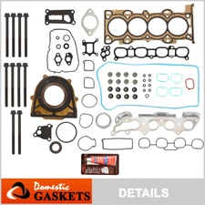 Fits 06-13 Mazda 3 5 6 2.3L MX-5 Miata 2.0L DOHC Full Gasket Set Bolts MZR LFD