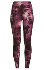 No Boundaries Women's Sueded Ankle Leggings Size S/M Purple Floral Elastic Waist