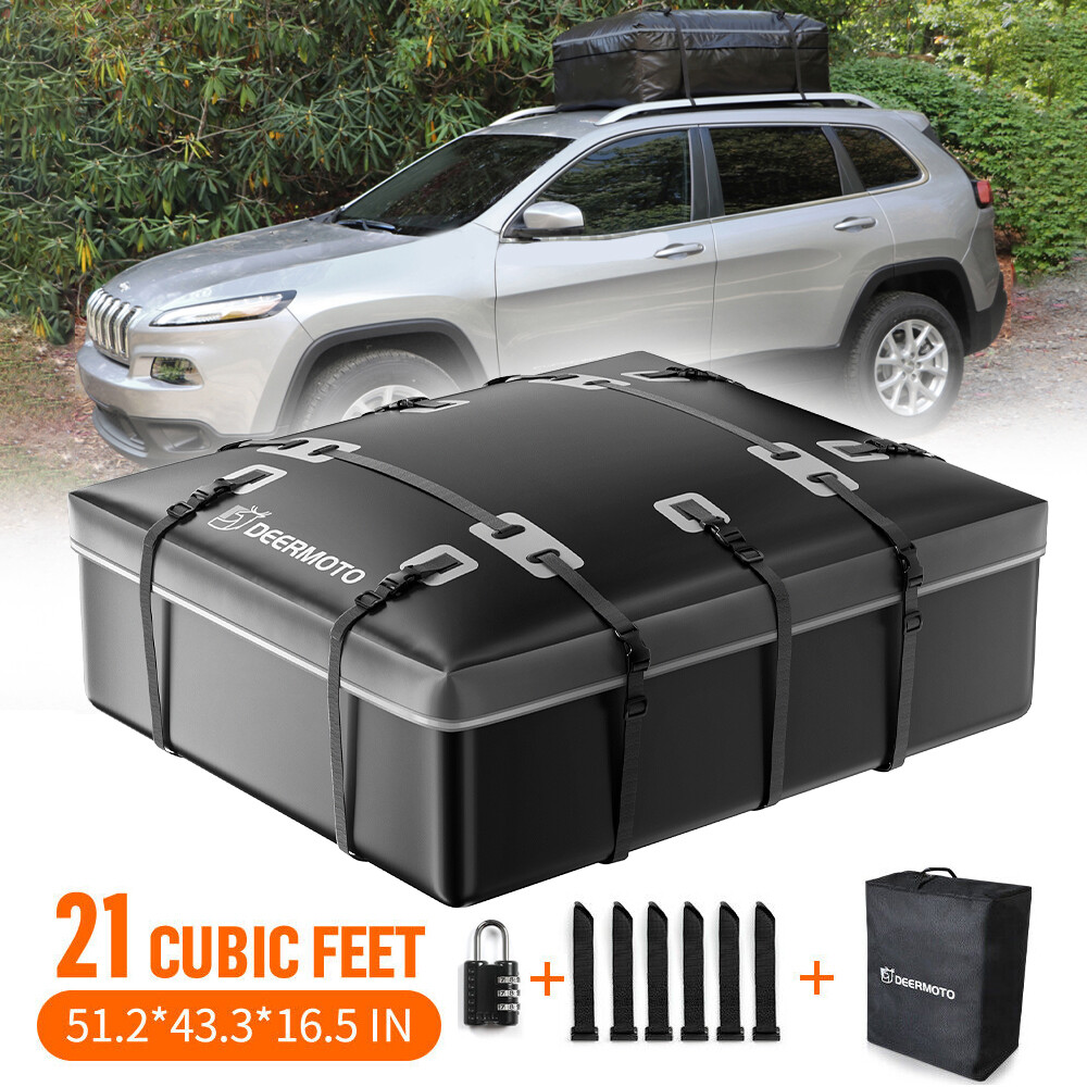 21 Cubic Car Roof Cargo Bag Waterproof Storage Luggage Carrier For