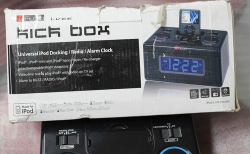FOR PARTS - IAUDIO I-VEE KICKBOX IPOD DOCKING/RADIO/ALARM CLOCK - NE-905B - Picture 3 of 5
