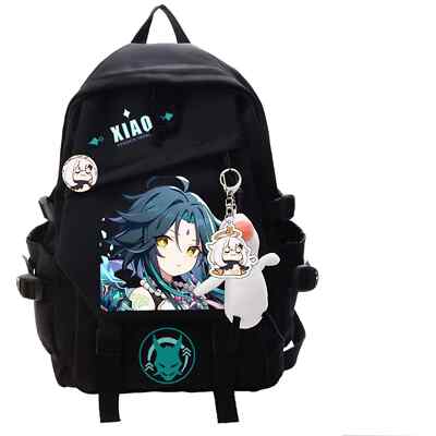 Genshin Impact Anime Student Schoolbag Backpack Ayaka Xiao Rucksack Outdoor Bags