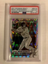 2021 Bowman Draft Benny Montgomery Chrome B/W Raywave Refractor PSA 10