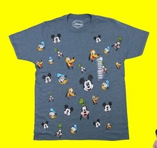 DISNEY Mickey Mouse All Over Print Character Graphic T-Shirt Size: S