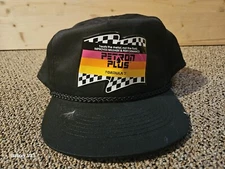 Vintage Petron Plus Formula 7 Hat Cap One Size Adjustable Black/Black Rope