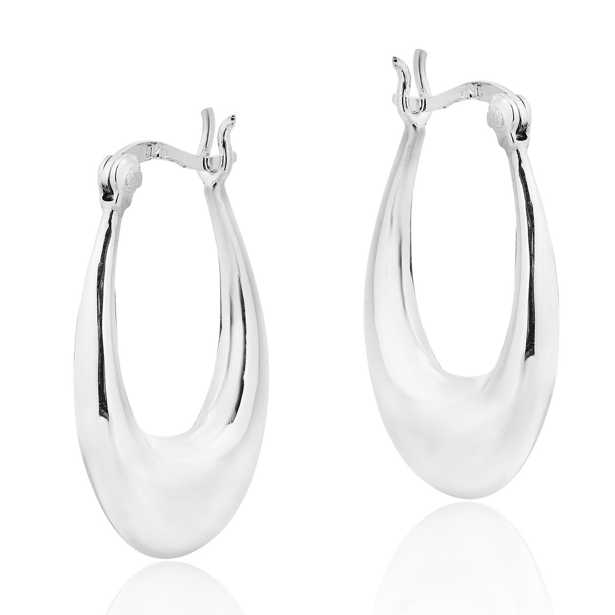 【HYERES LOR】Champagne Moon Silver Gutte Oval Earrings (M) HYERES LOR】Champagne Moon Silver Gutte Oval Earrings (M)