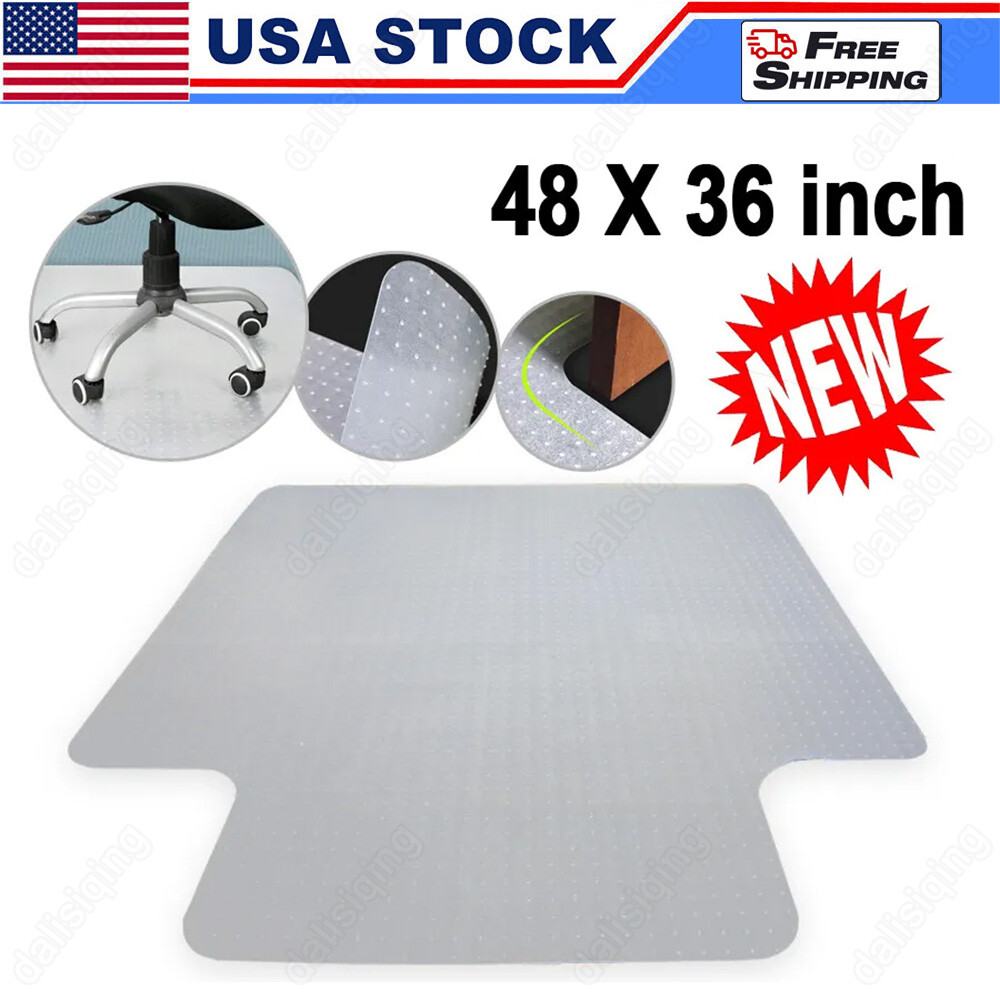 Mat Computer Desk Chair Mat For Carpet Floor Extended Lip 48" X 36"
