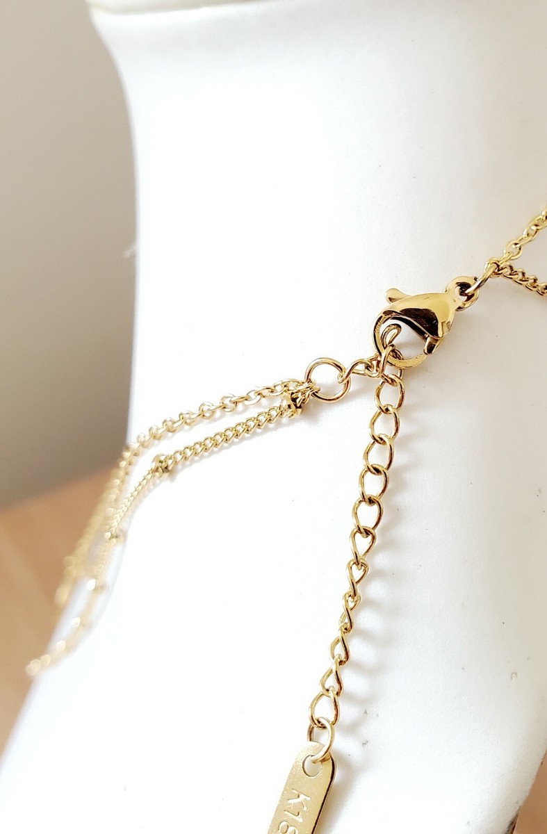 Coller acer noxydable or et pendentf dem lune - Etsy France