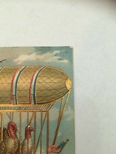 Antique Patriotic Thanksgiving Greetings Postcard Made in Germany - Picture 3 of 10