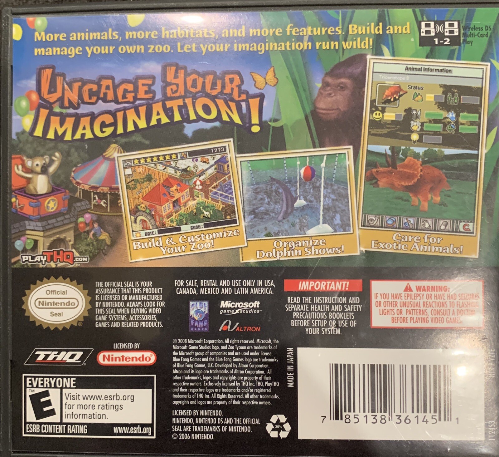 zoo tycoon 2 for sale