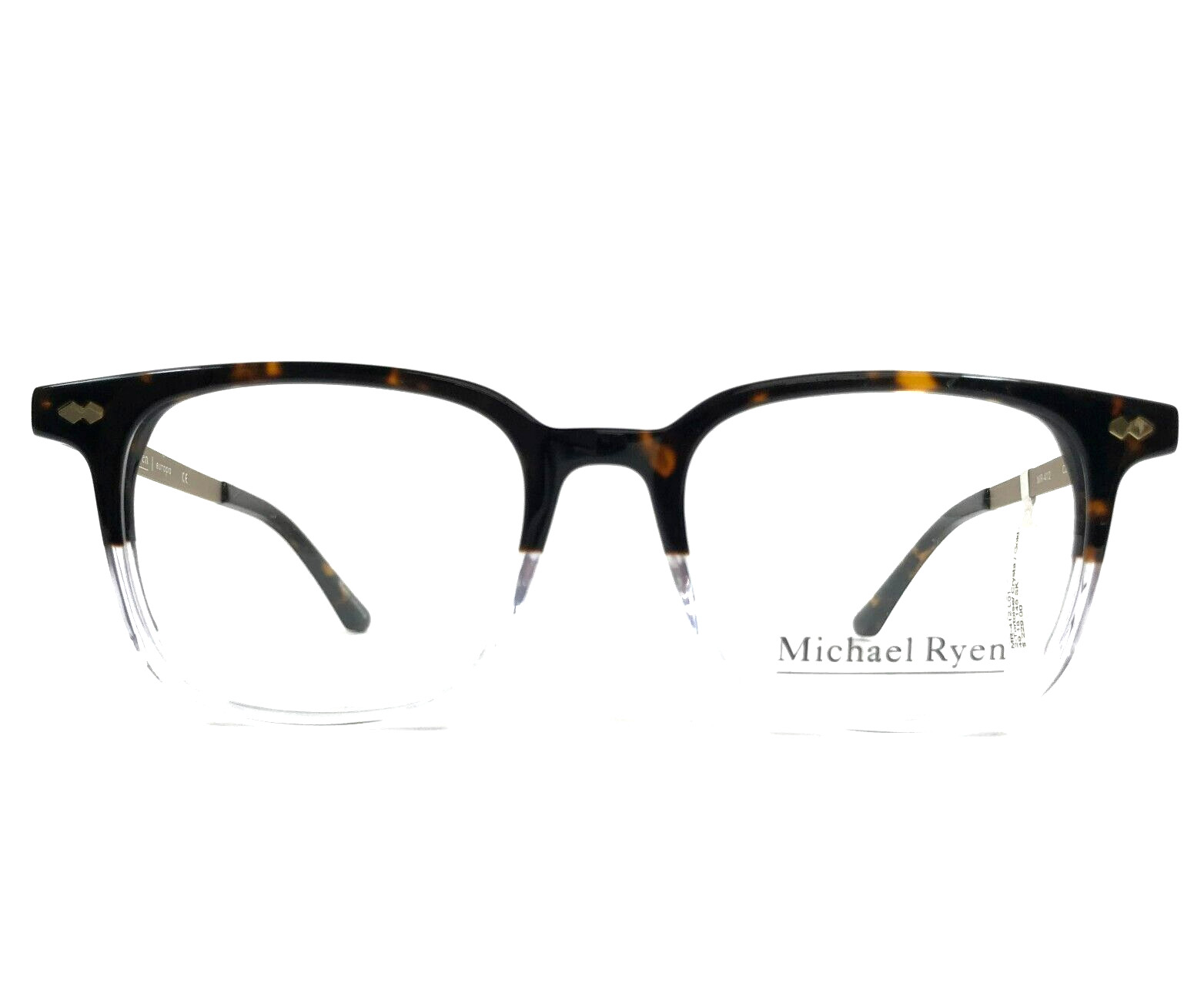Оправа для очков Michael Ryen MR-412 C2 с черепаховым кристаллом и золотым квадратом 49-18-145