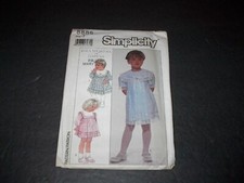 Simplicity Pattern 8885 Toddlers' Gunne Sax Dress in Two Lengths  Size 3  Uncut